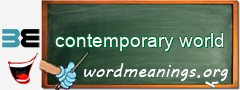 WordMeaning blackboard for contemporary world